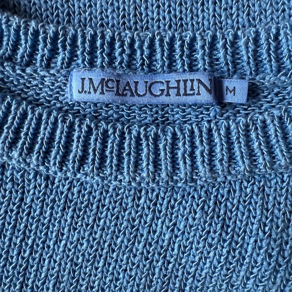 J MCLAUGHLIN SWEATER COTTON BLD LOOSE KNIT CREWNECK COASTAL CHIC CASUAL M - Picture 8 of 9
